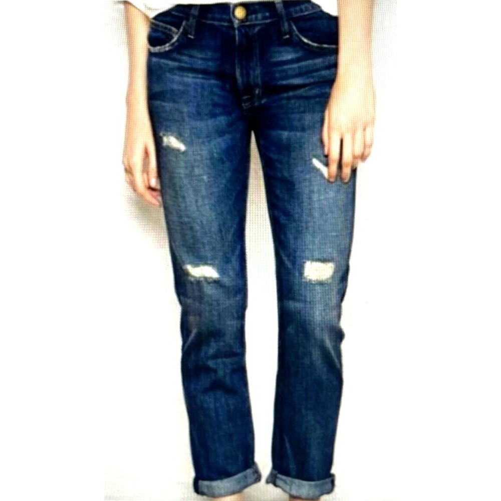 Current/Elliott The Fling Relaxed Fit Jean Loved Destroy Size 25 Retails new 208